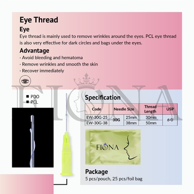 тип тупой Cannula w подъема потока 25mm Pdo Pcl Absorbable для нижней потери тома глаза