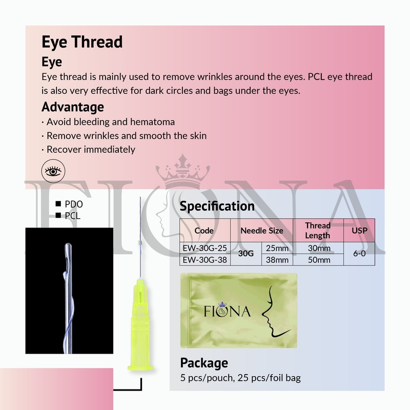 тип тупой Cannula w подъема потока 25mm Pdo Pcl Absorbable для нижней потери тома глаза